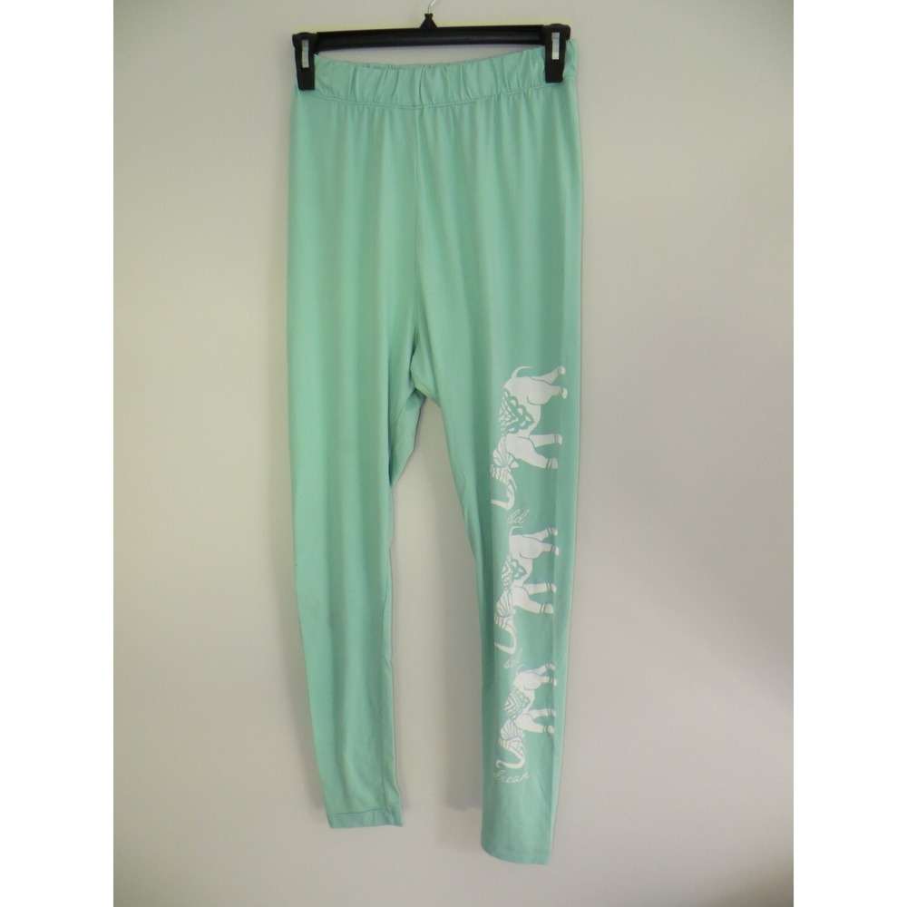 Rue + Women's Plus Size Leggings Mint Elephant Design Down Leg Size‎ 1X